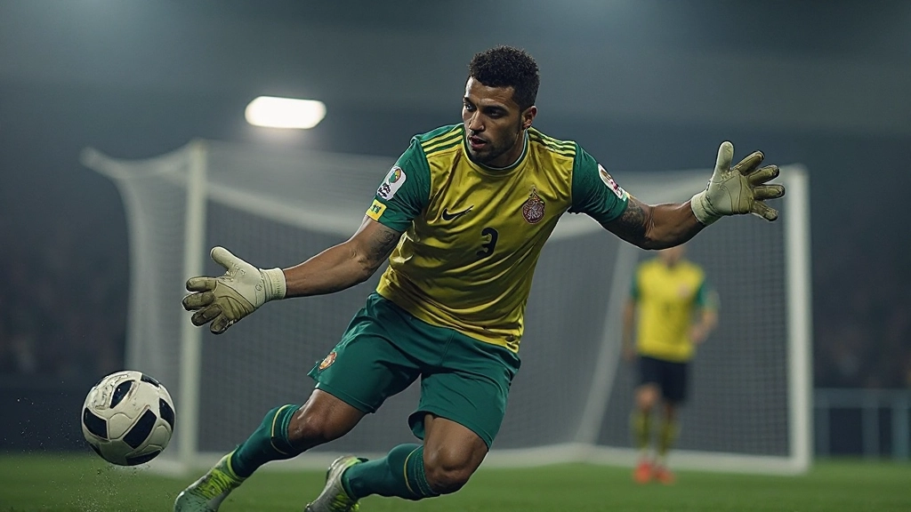 حارس مرمى محترف يقوم بتدريب تحسين ردود الفعل والحفاظ على التركيز